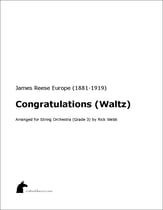 Congratulations - Waltz Orchestra sheet music cover